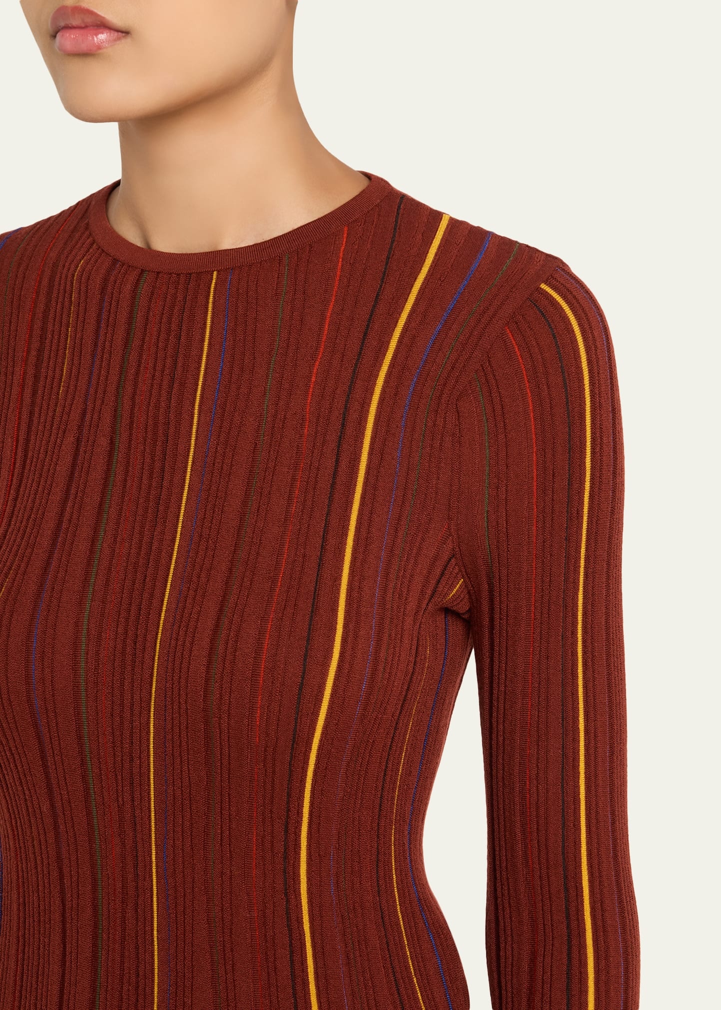 Augie Striped Crewneck Sweater - 5