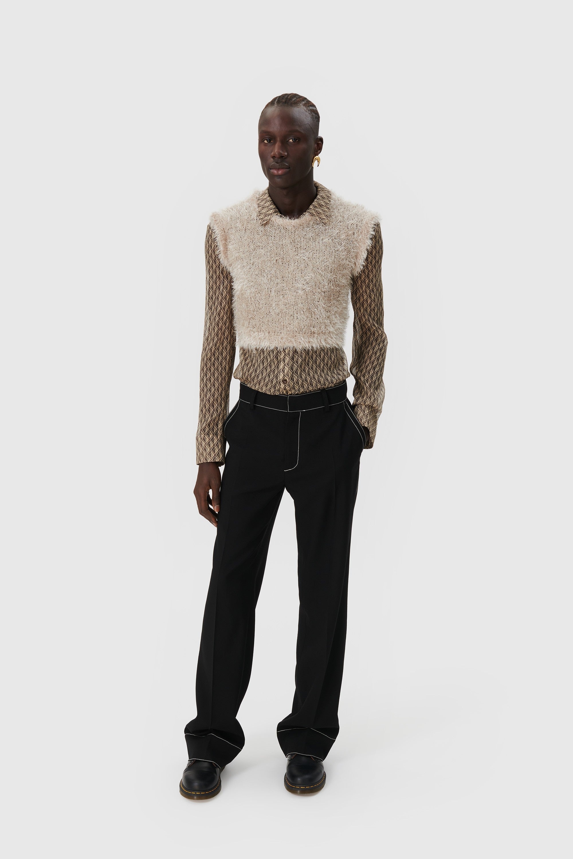 Virgin Wool Wide Leg Pants - 2