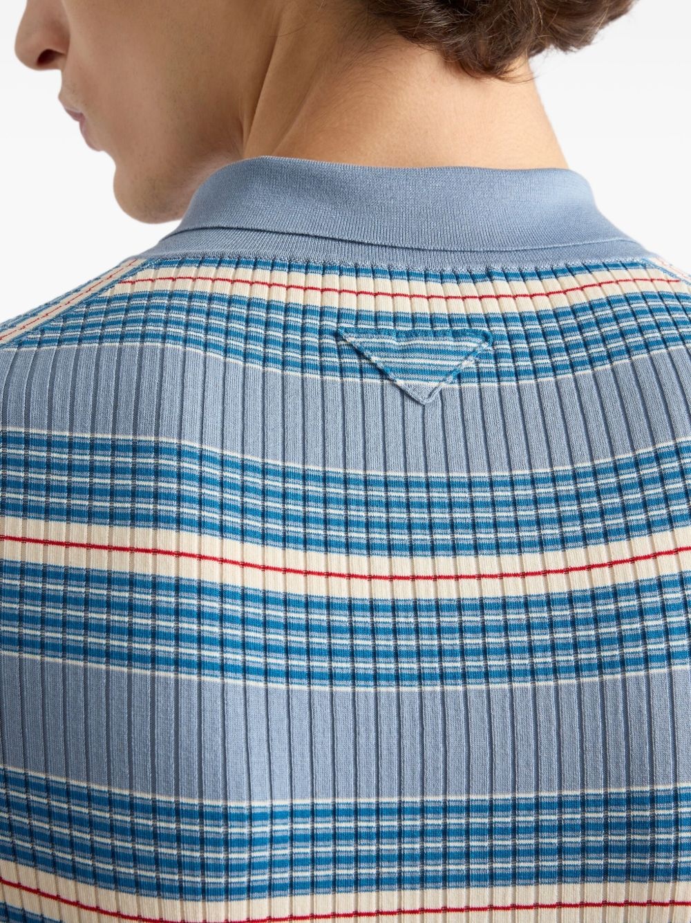 ribbed cotton polo shirt - 6