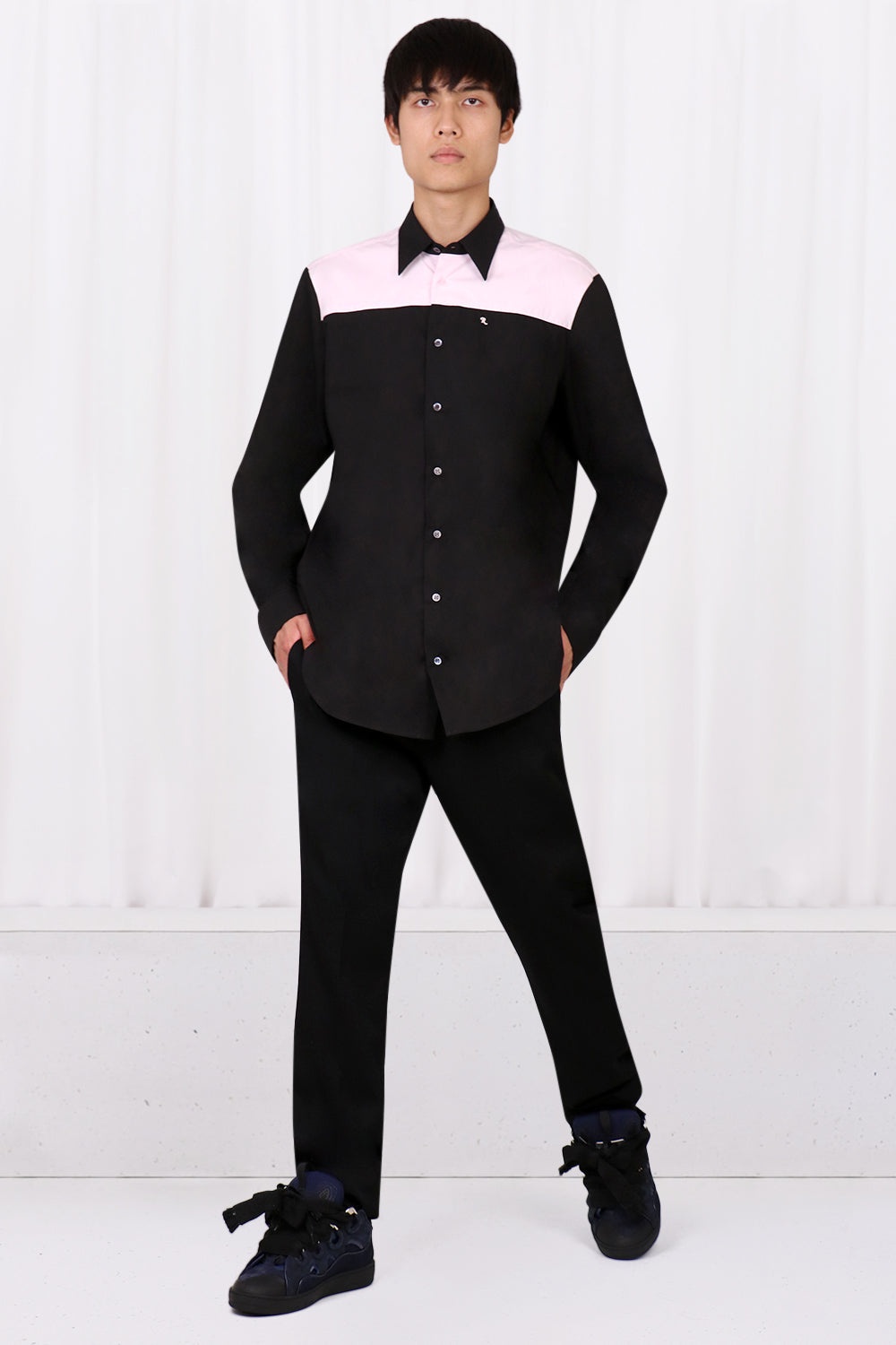 BICOLOUR AMERICANO SHIRT | BLACK/PINK - 2