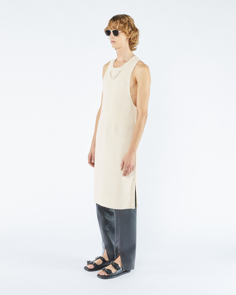 Nanushka ZENO - Textured-cotton tank top - Creme outlook