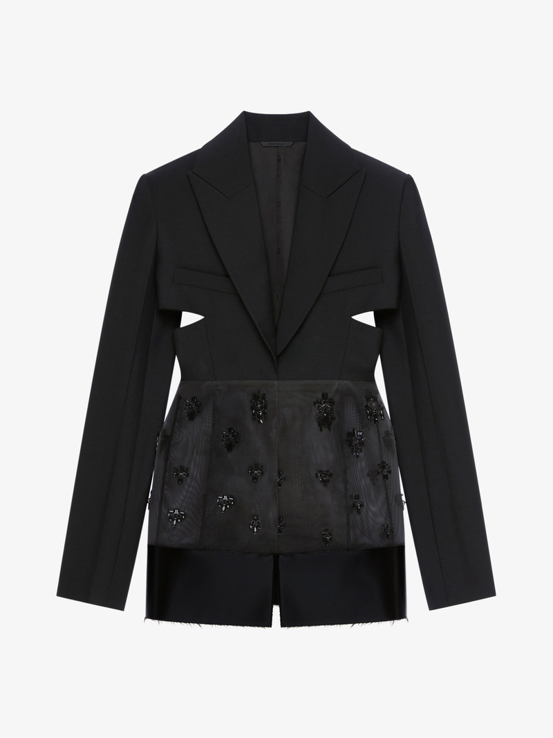 MULTI-MATERIAL JACKET WITH METALLIC EMBROIDERY 1