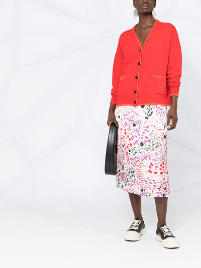 Marni floral print straight skirt outlook