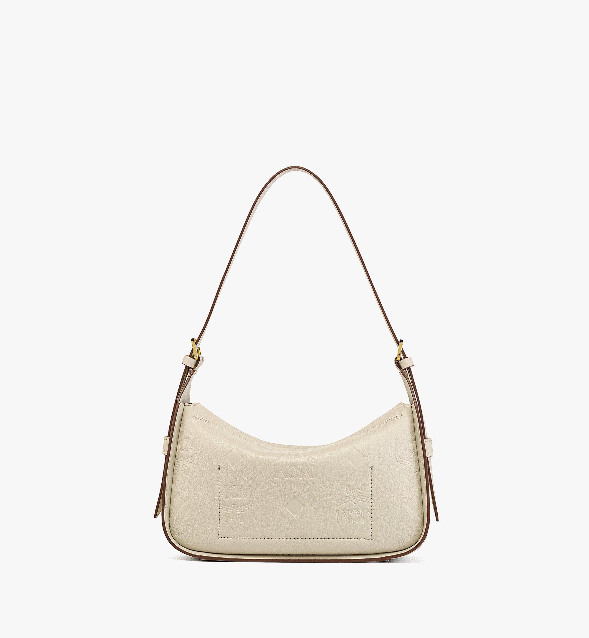Aren Flap Hobo Bag in Embossed Monogram Leather - 4