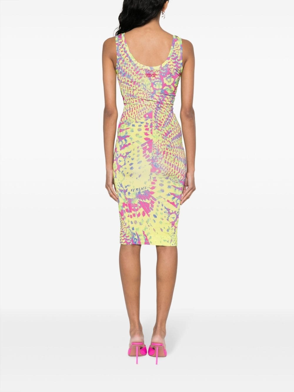 abstract-print sleeveless dress - 4