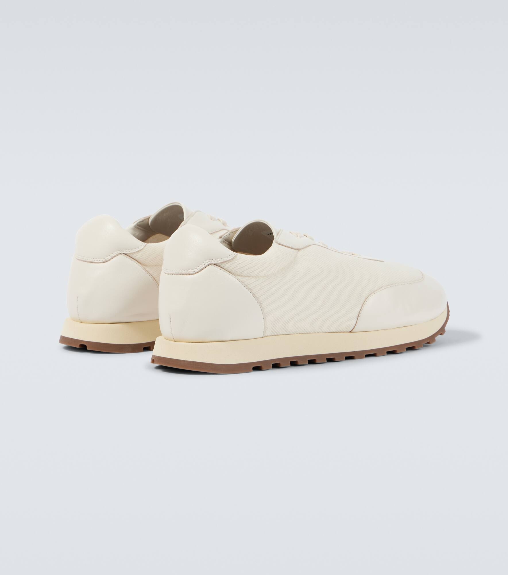 Owen leather-trimmed sneakers - 6