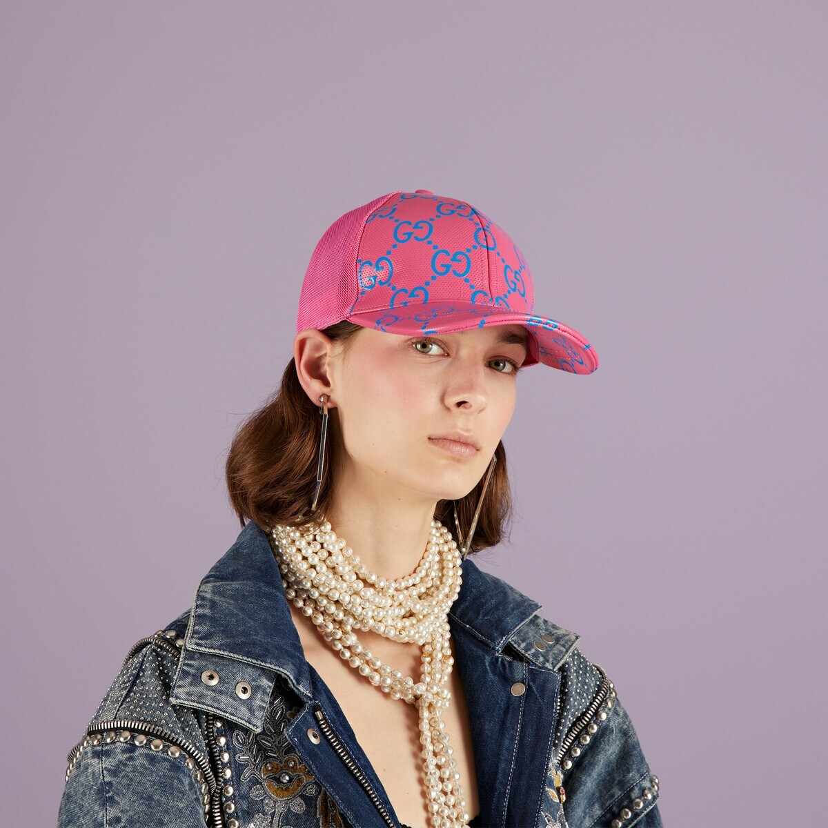 GG Leather baseball hat - 4