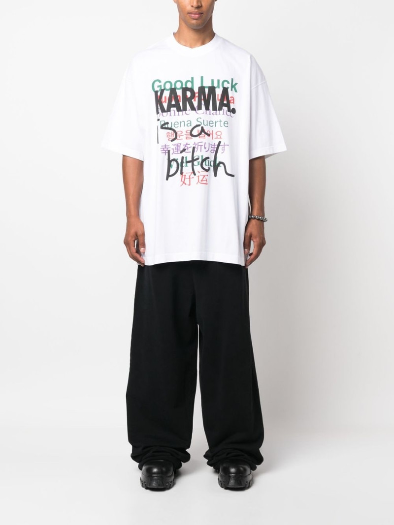 VETEMENTS wide-leg cotton trousers outlook