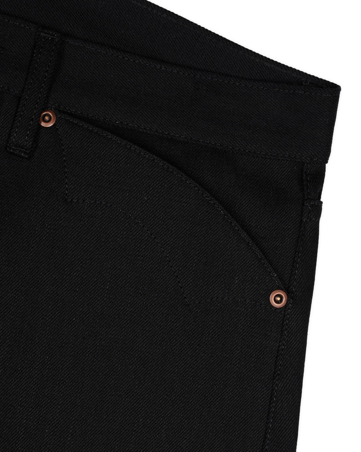 Type 00 13.2oz Selvedge Denim - Solid Black - 6