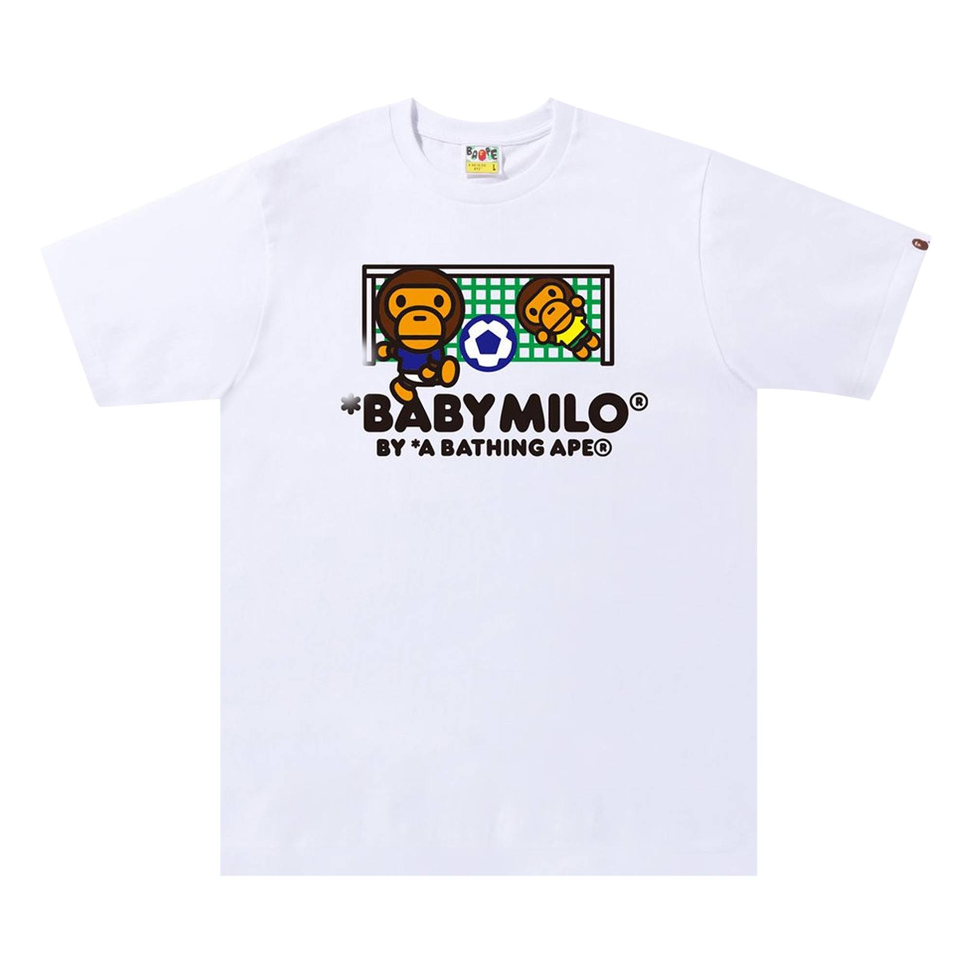 BAPE Baby Milo Soccer Tee 'White' - 1