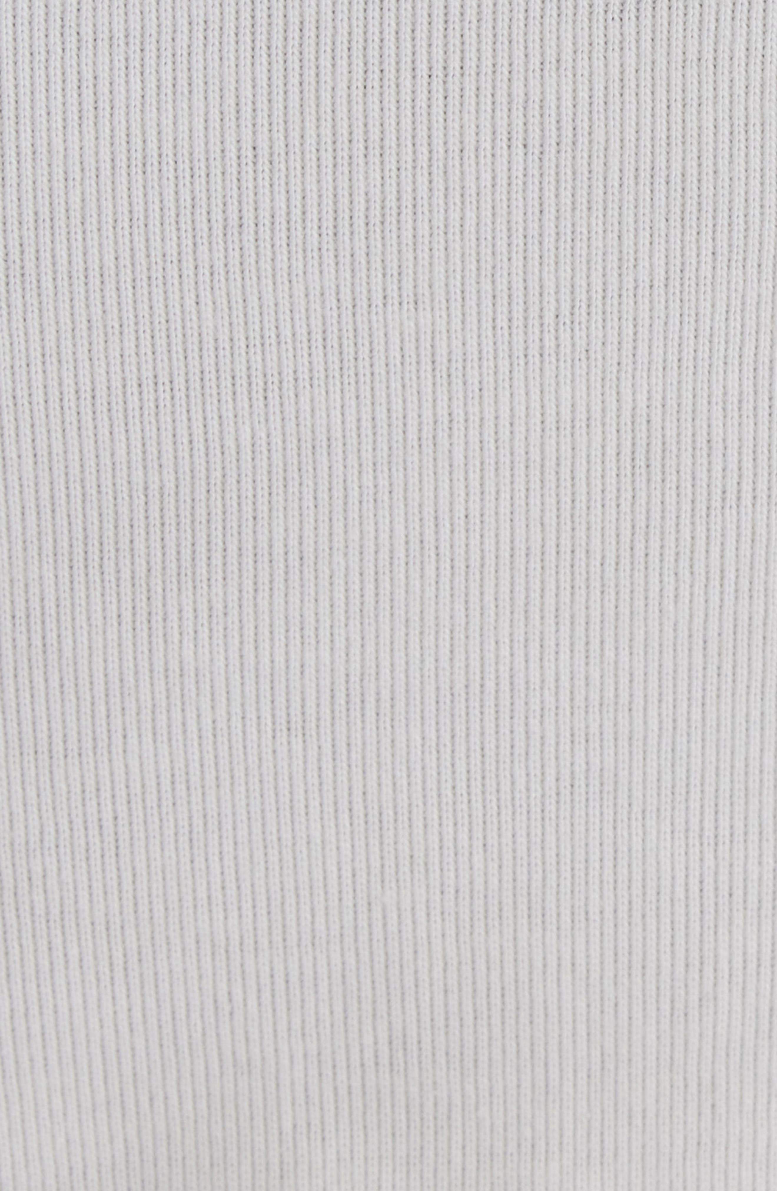 Courrèges Contrast Trim Knit Scuba Minidress in Blanc Heritage/Navy at Nordstrom - 5