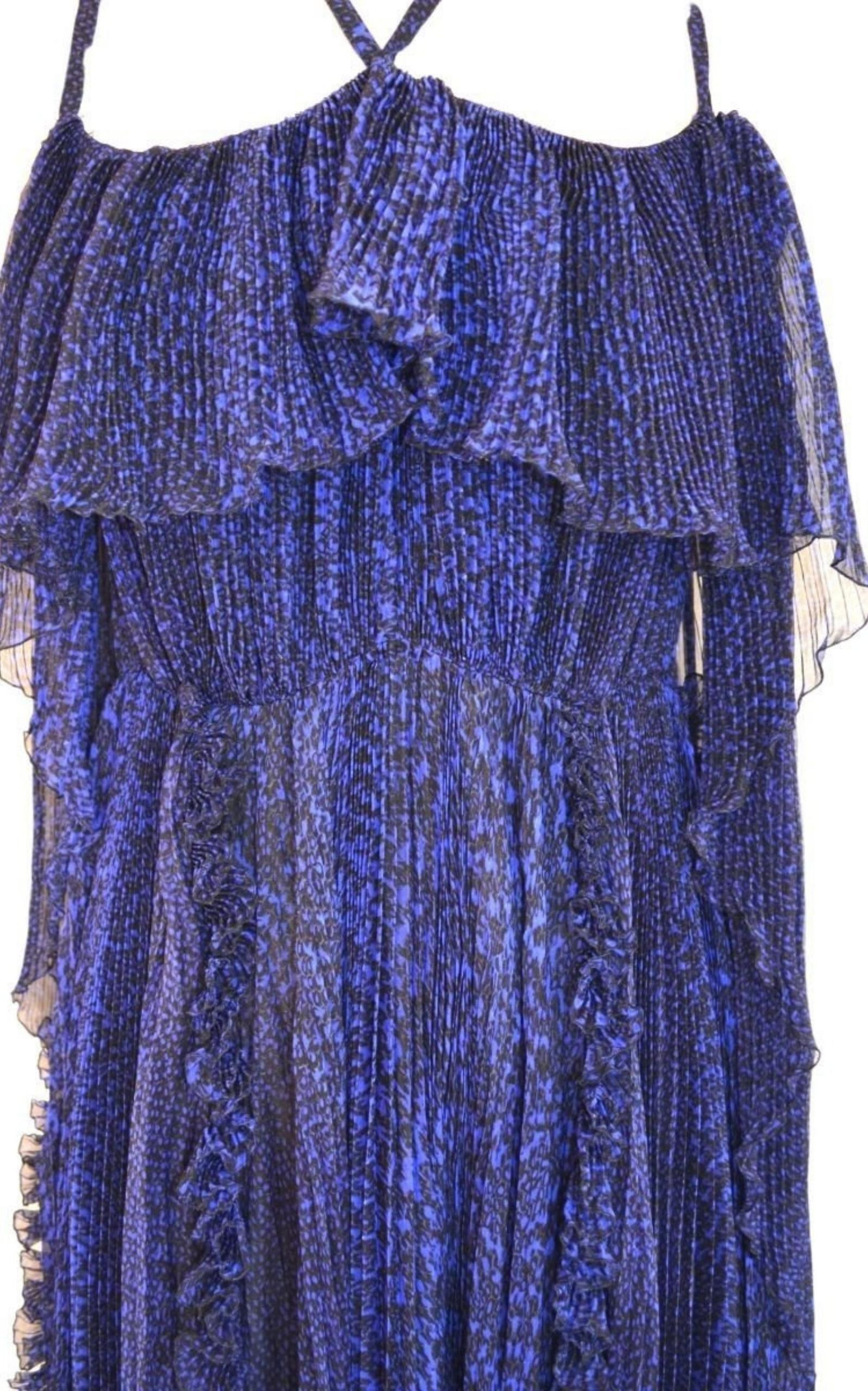 Ralph & Russo - Blue Silk Ball Cape Gown - 8