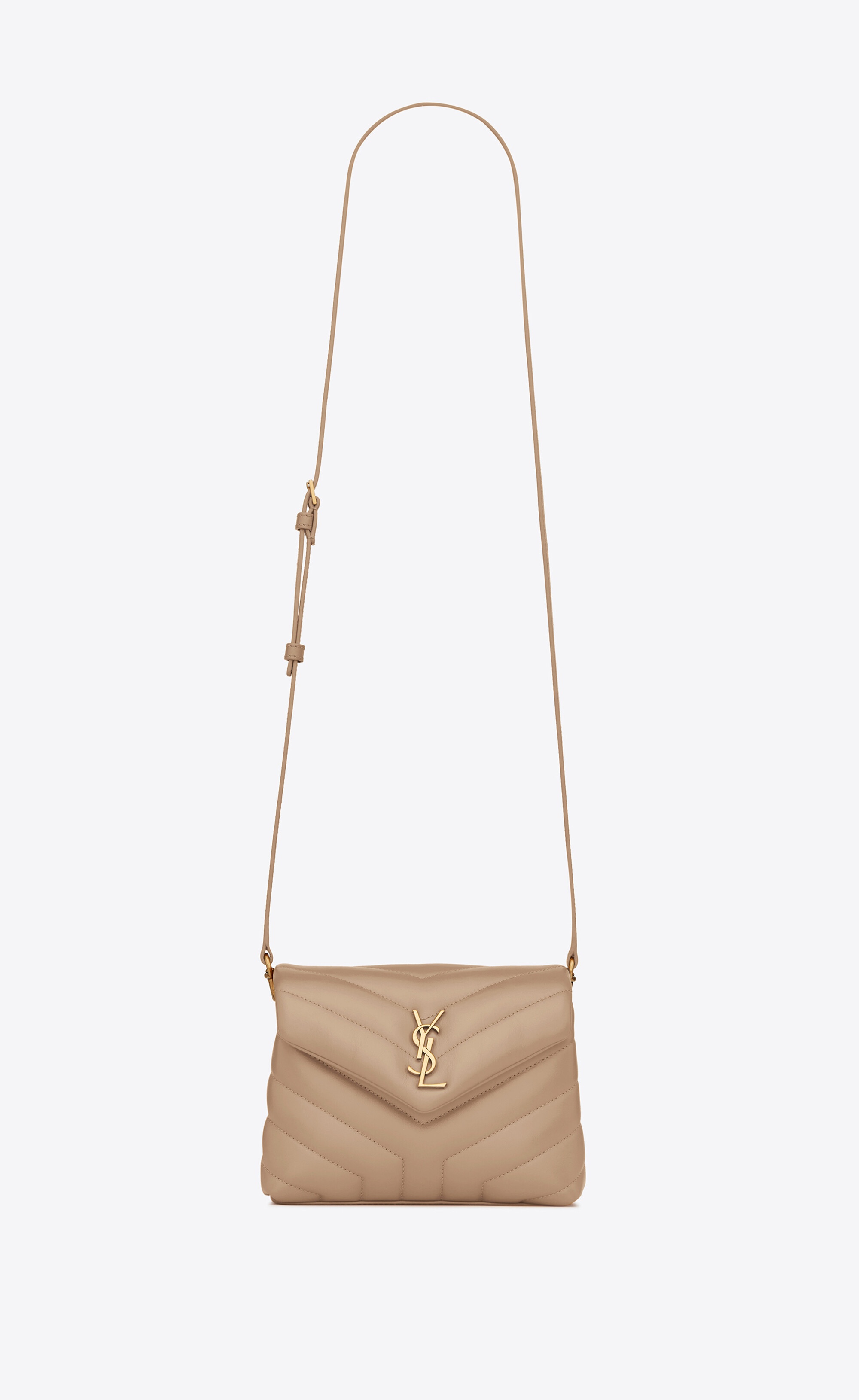 loulou toy strap bag in matelassé "y" leather - 1