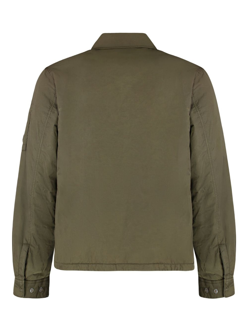 lens-detail padded shirt jacket - 2