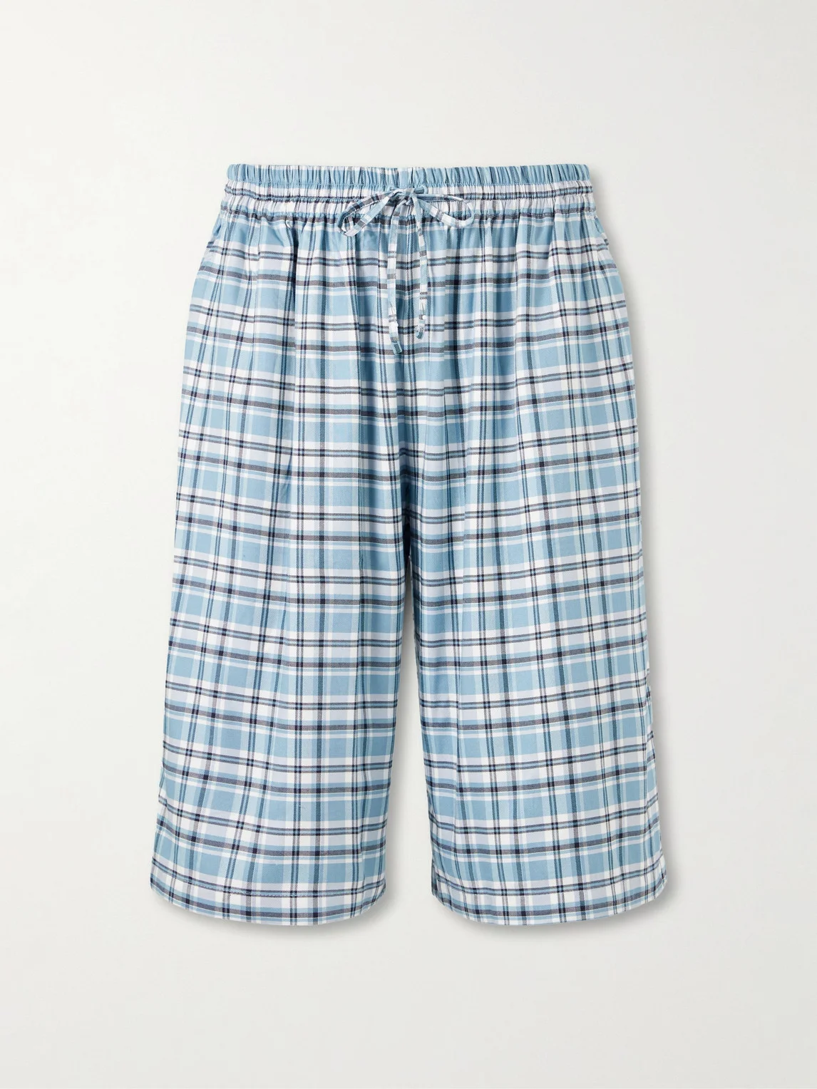 Ressa Straight-Leg Checked Casual Shorts - 1