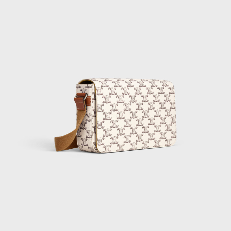 CELINE Flap Messenger in Triomphe Canvas and Calfskin outlook