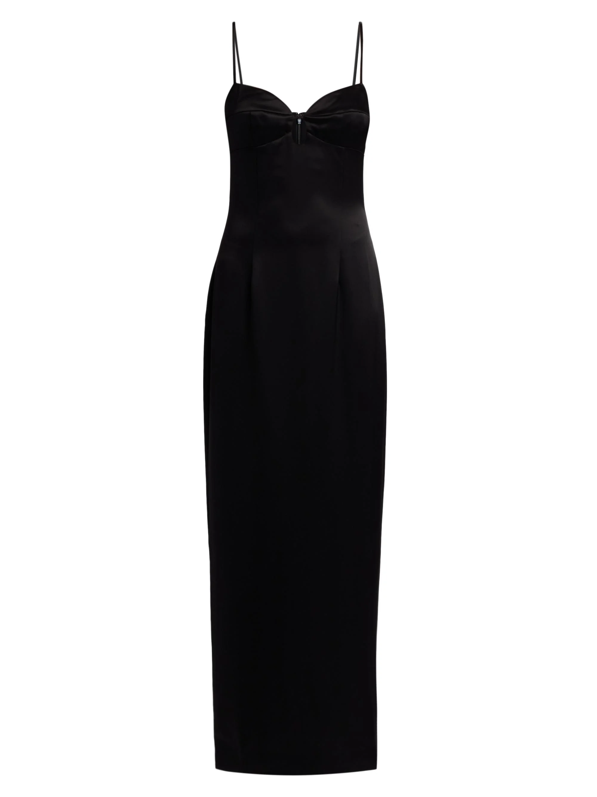 Women's Sathia Satin Maxi Dress - Black - 1