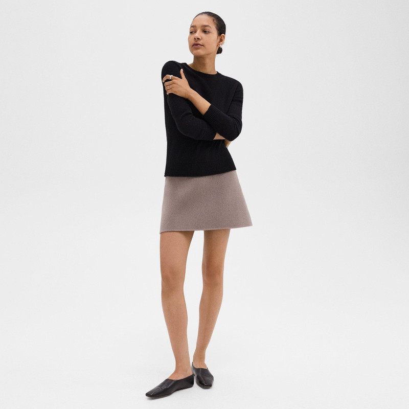 High-Waist Mini Skirt in Double-Face Wool-Cashmere 2