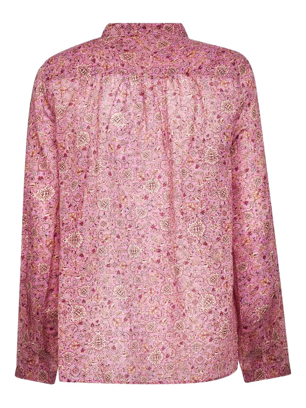 Maria floral-print band-collar shirt - 2