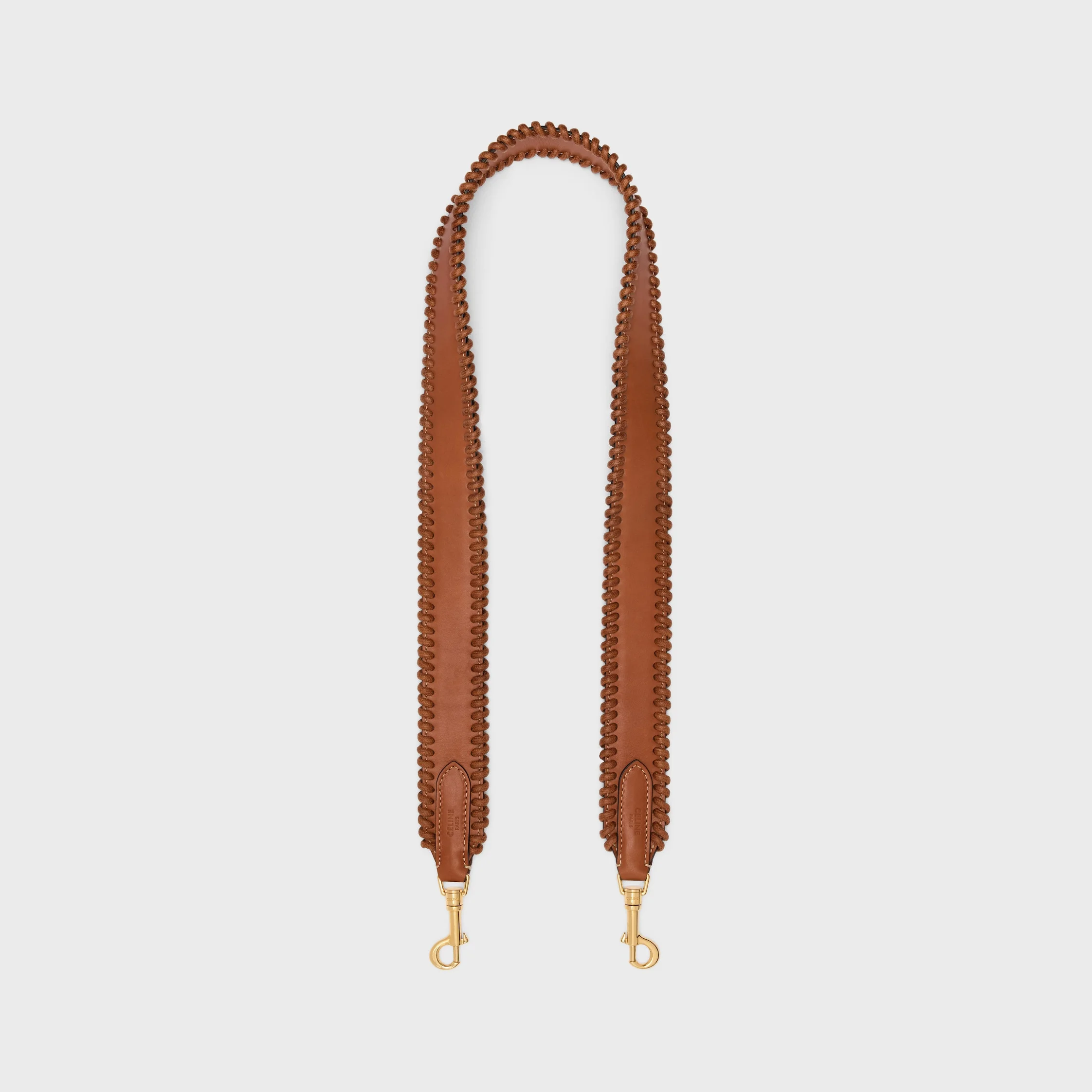 BRAIDED STRAP in NATURAL CALFSKIN with Gold Finishing - 1
