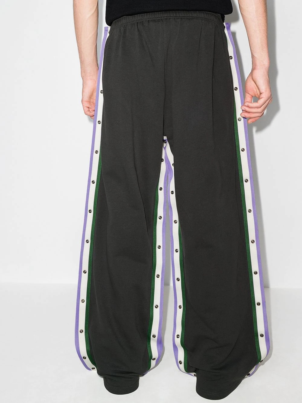 reversible cotton track pants - 3