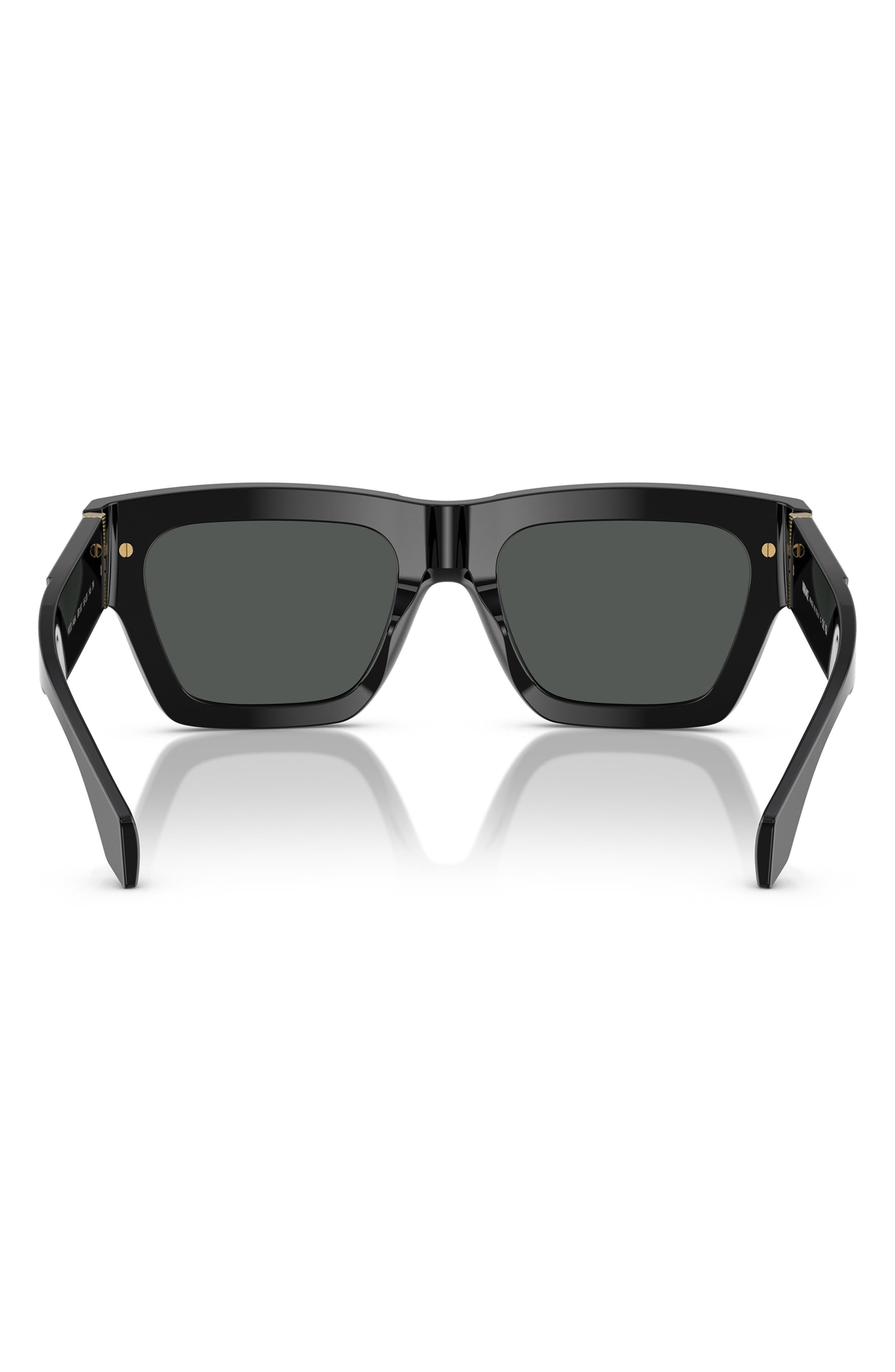 Versace 52mm Rectangular Sunglasses in Black at Nordstrom - 3