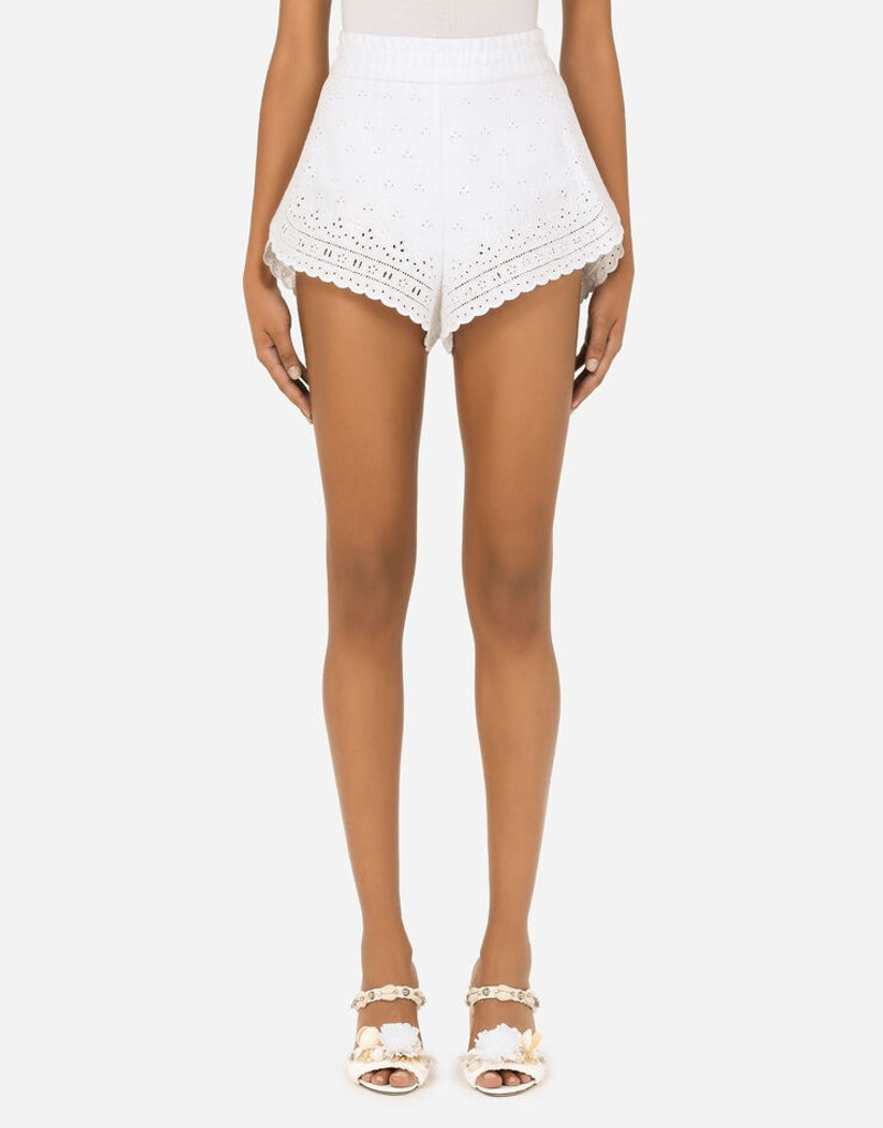 Dolce & Gabbana Embroidered linen shorts outlook