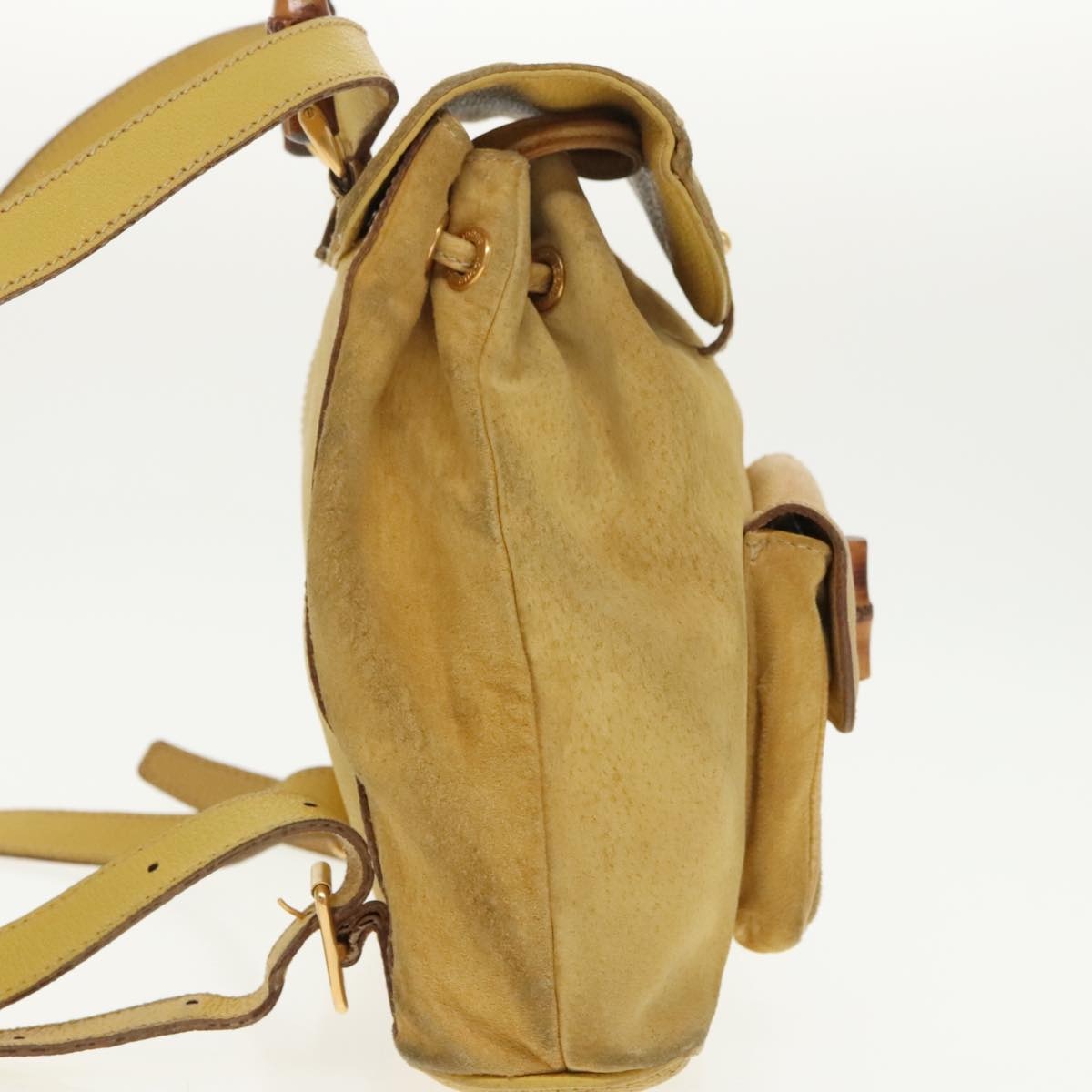 GUCCI Bamboo Backpack Suede Leather Yellow Gold 003 2058 003 2058 - 5