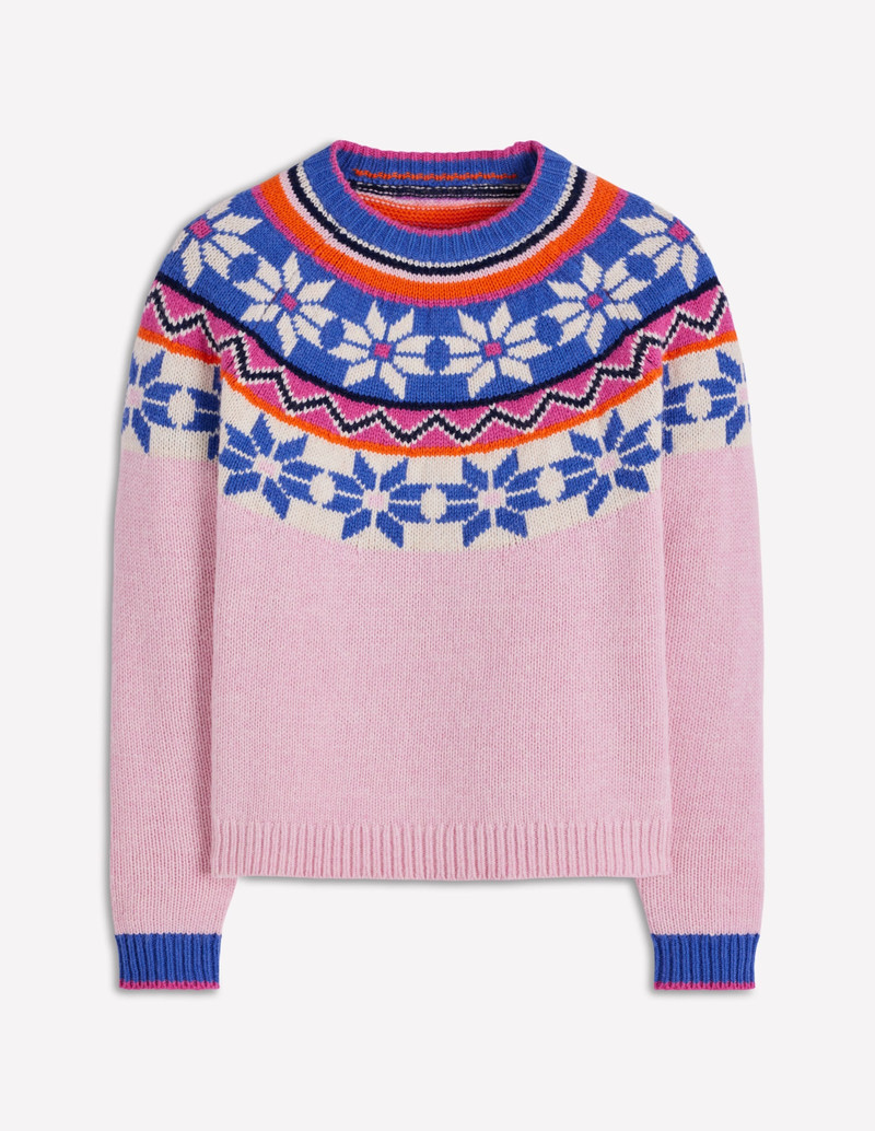 Eleanor Fair Isle Sweater-Meadowsweet Pink 9