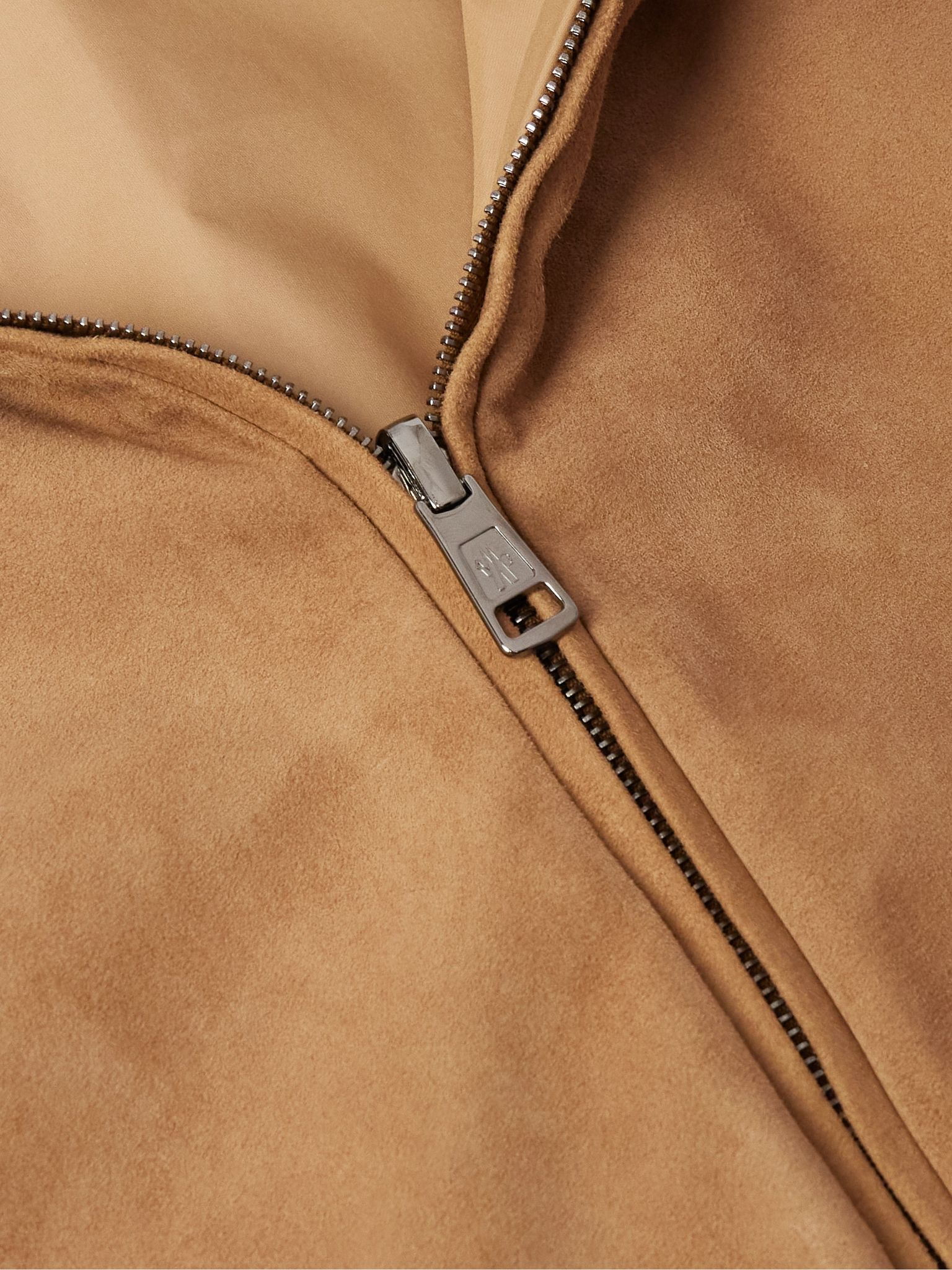 Turbat Logo-Appliquéd Reversible Suede and AirSoft Shell Jacket Camel - 5