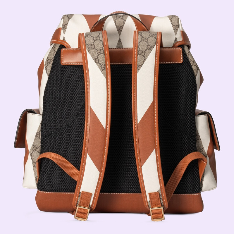Ophidia GG rhombus print backpack 5
