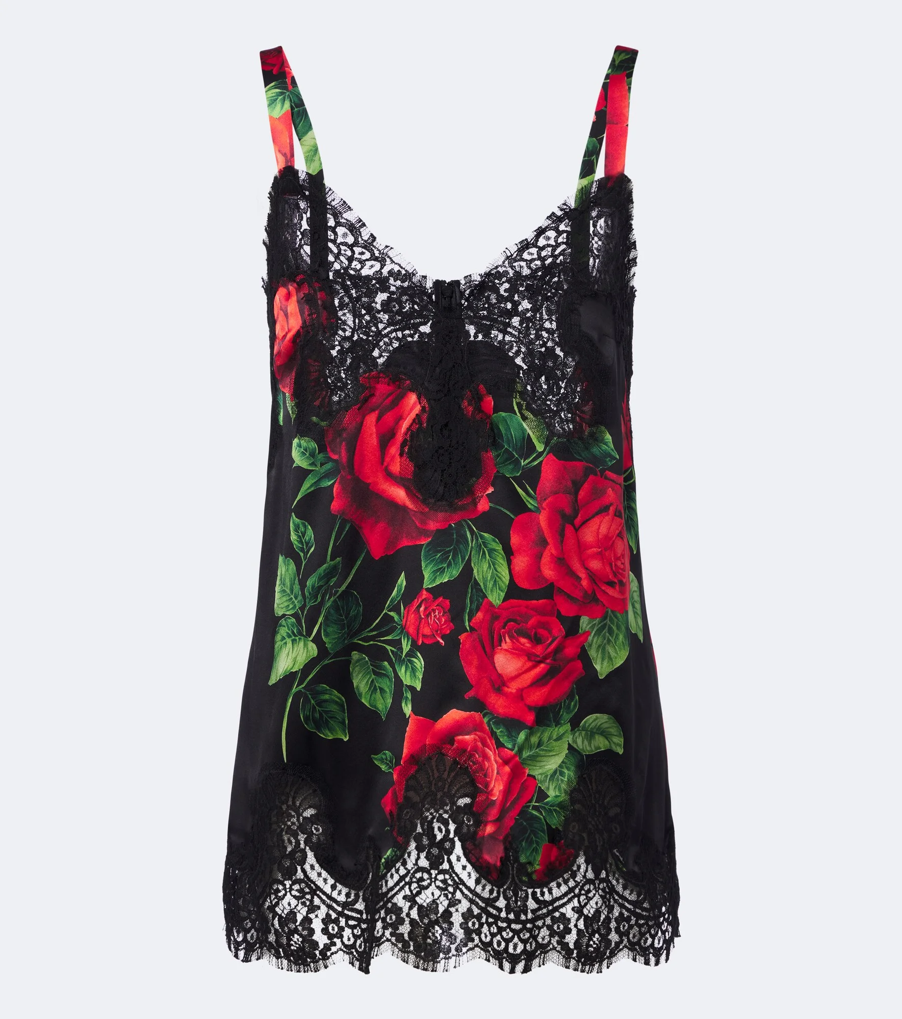 Floral silk and cotton-blend camisole - 1