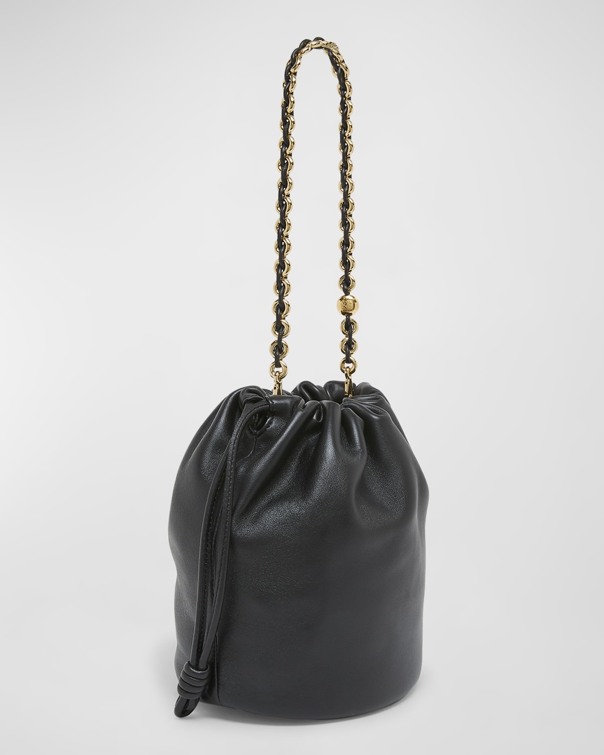 x Paula’s Ibiza Flamenco Bucket Bag in Napa Leather with Chain - 6