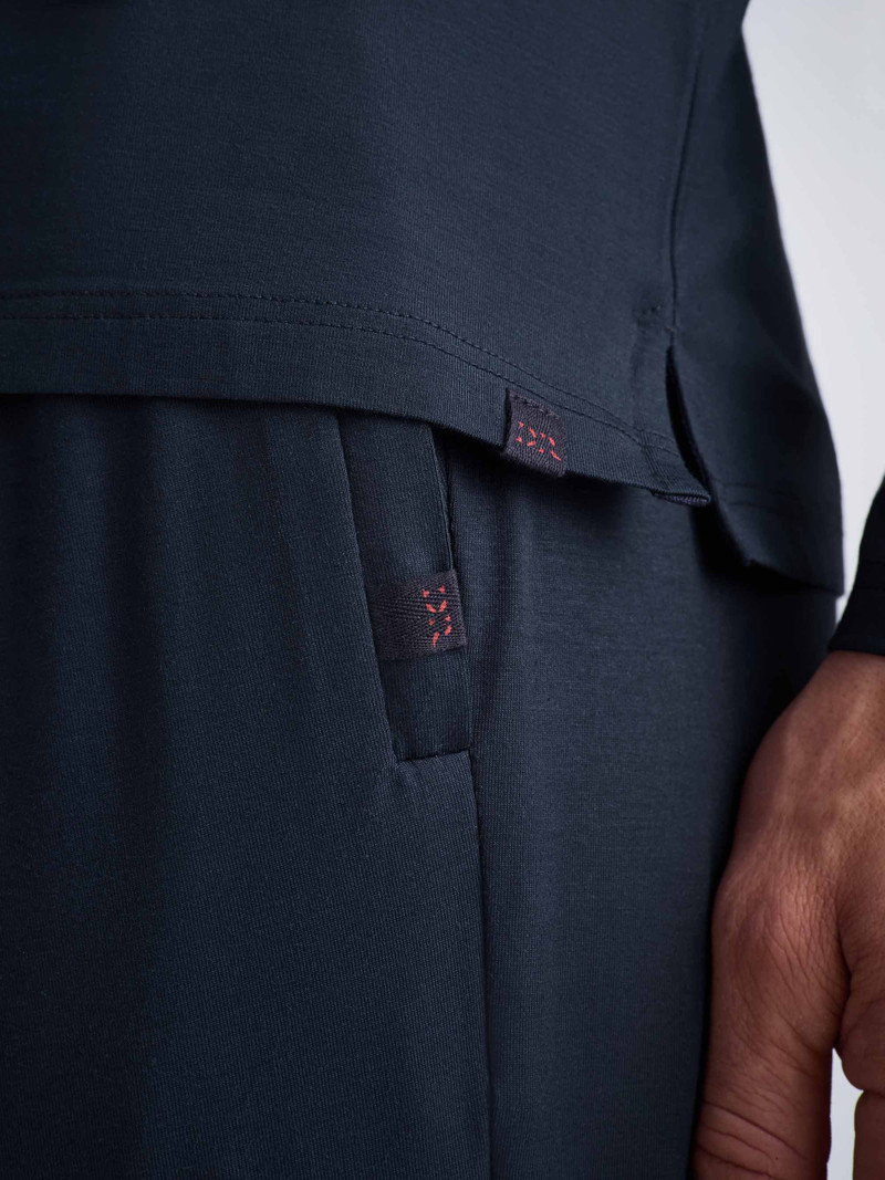 Men's Pullover Hoodie Basel Micro Modal Stretch Navy 7