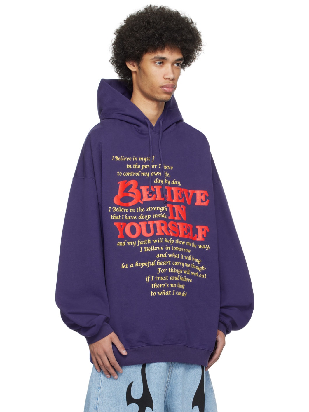 Blue 'Believe In Yourself' Hoodie - 2