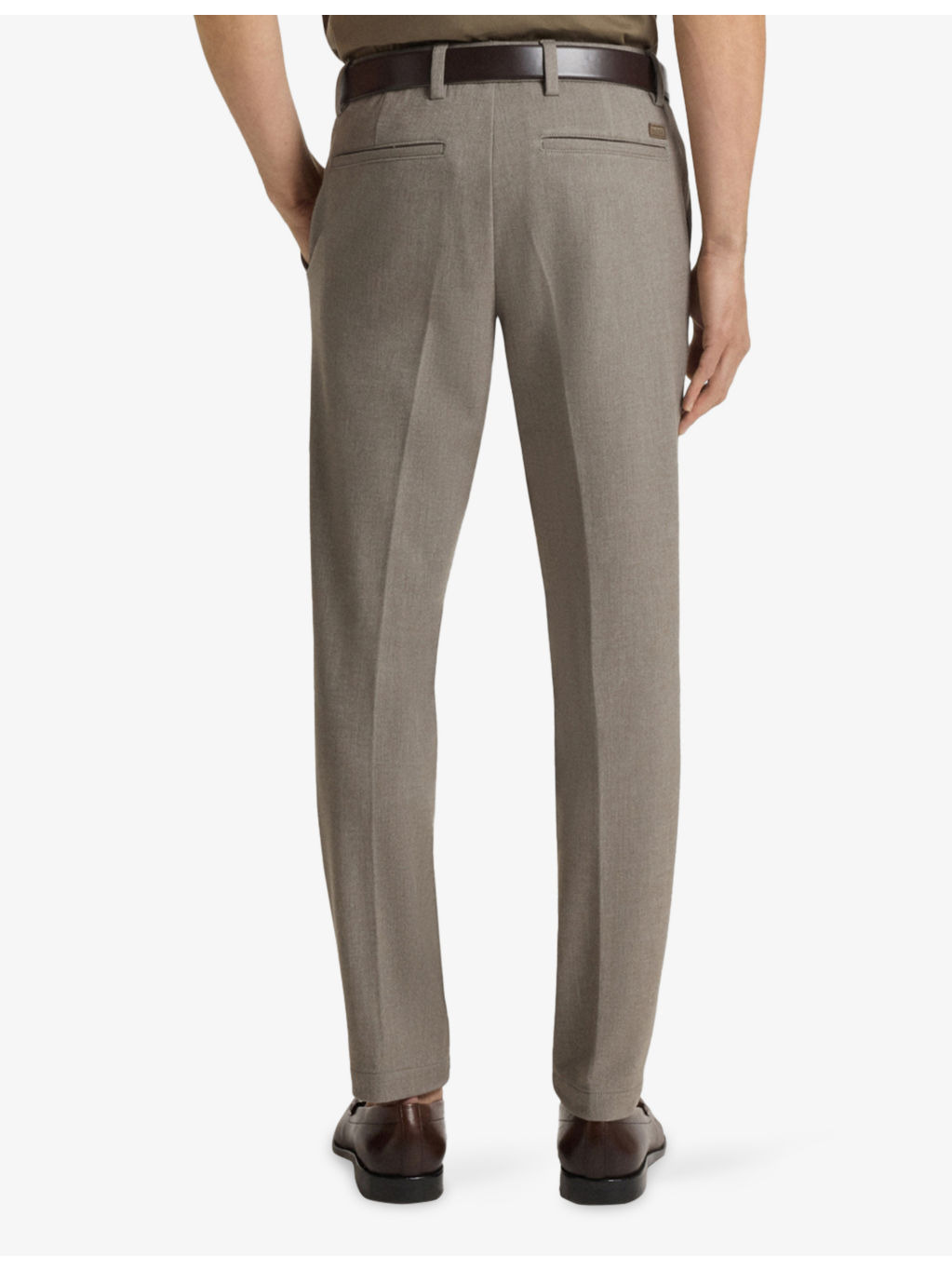 Herringbone Slim-Leg Stretch-Woven Trousers - 4