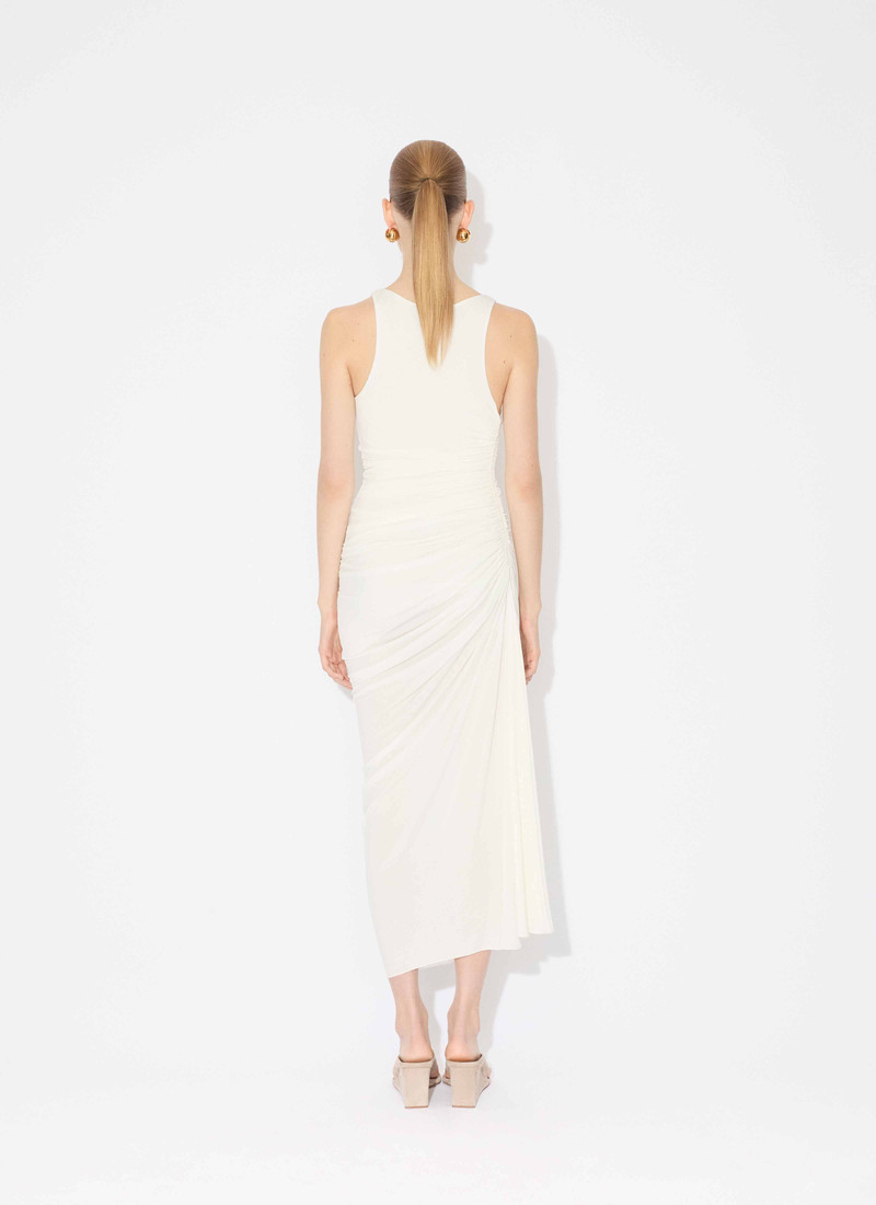 Alaïa SOFT JERSEY ASYMMETRICAL GATHERED DRESS outlook