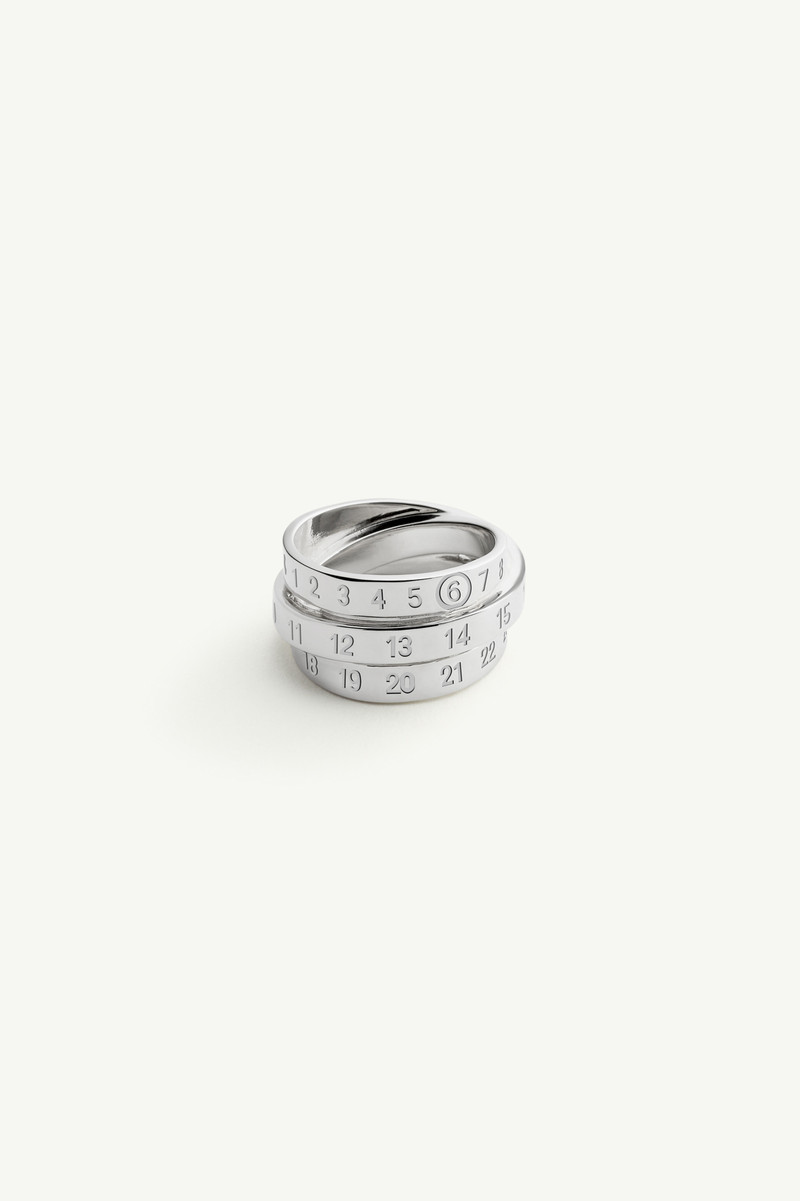 Triple Logo Numeric Signature Ring 1