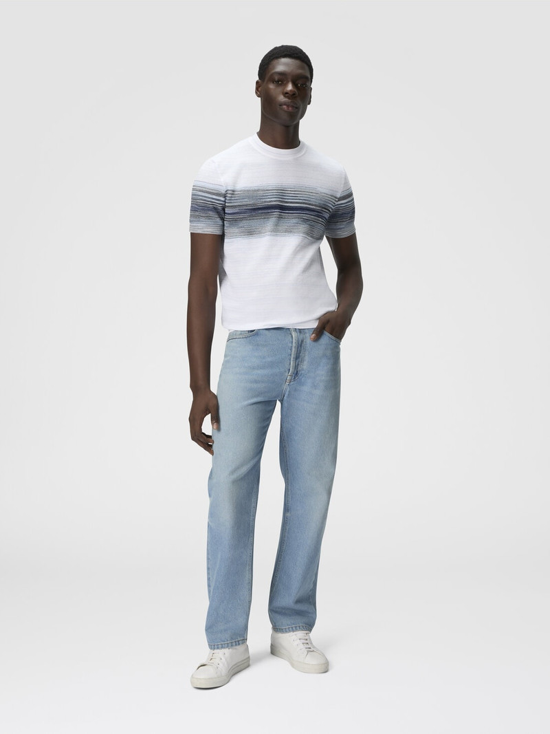 Missoni Honeycomb cotton knit crewneck T-shirt with slub detail outlook