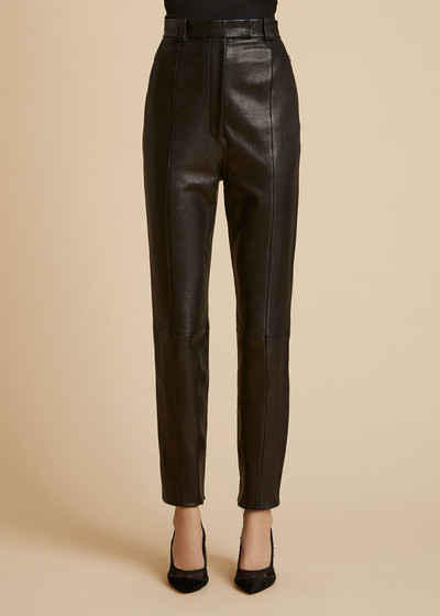 KHAITE The Waylin Pant in Black Leather outlook