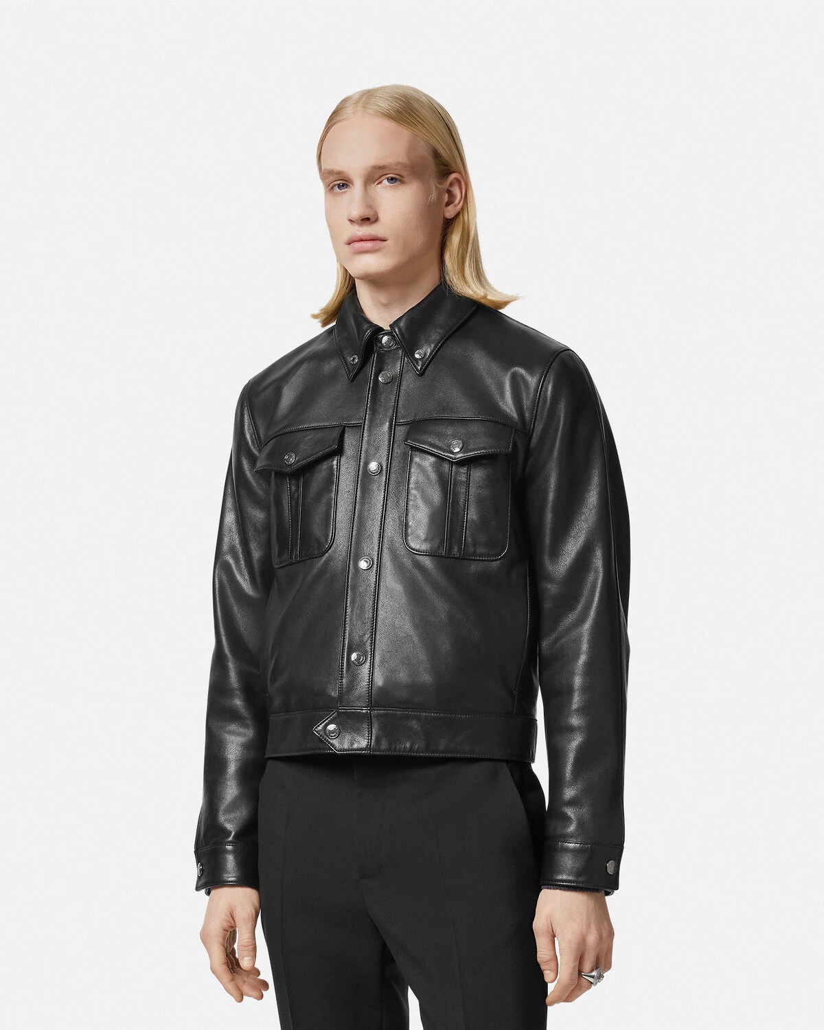 Leather Blouson Jacket - 4