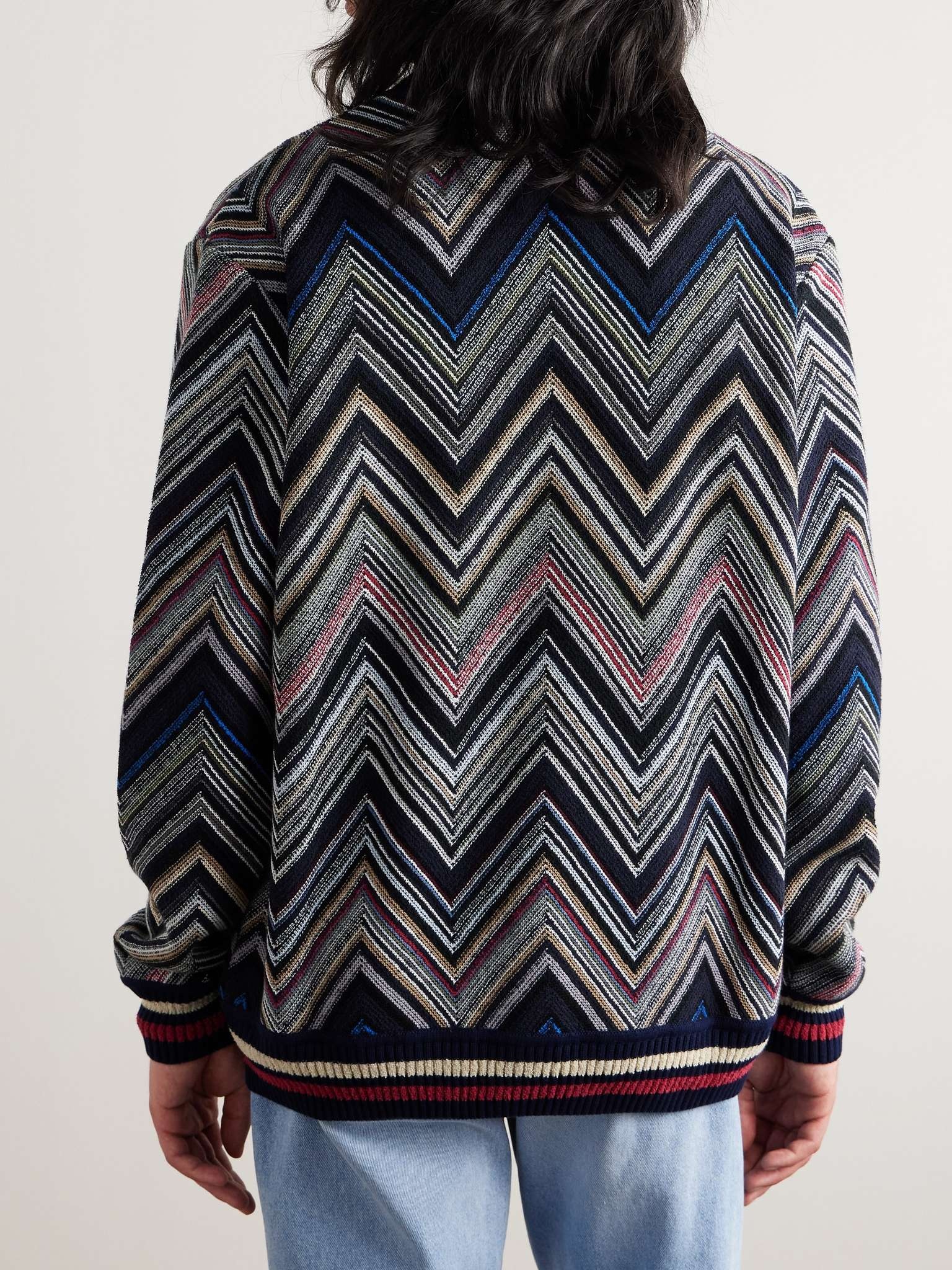 Striped Crochet-Knit Cotton-Blend Cardigan - 4