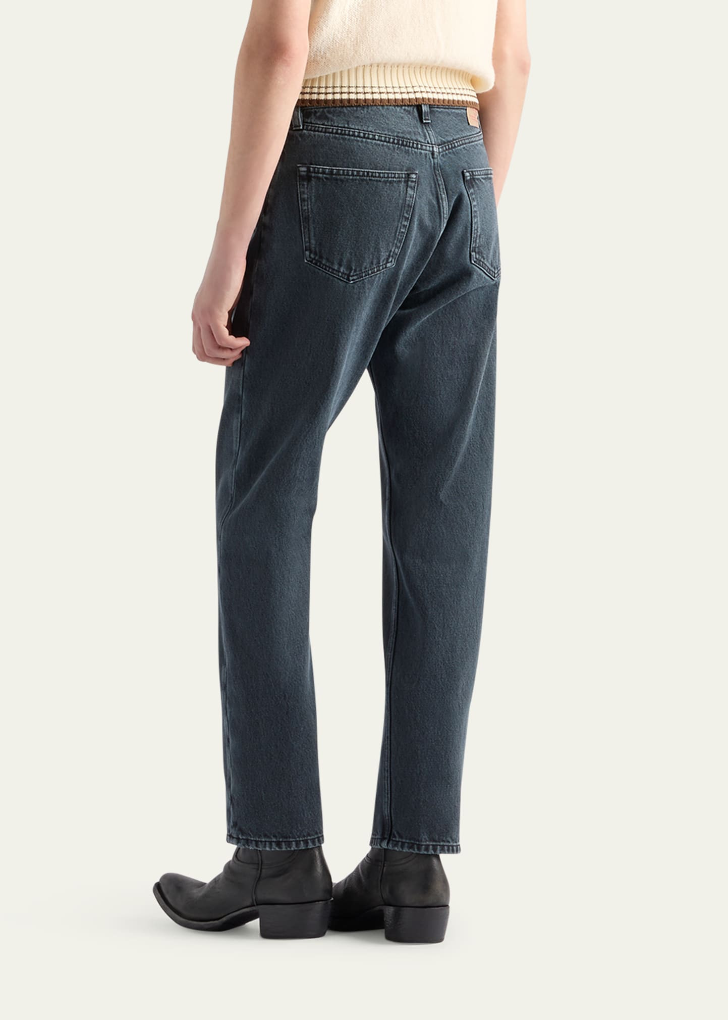 Men's Overdyed Denim Straight-Fit Jeans - 3