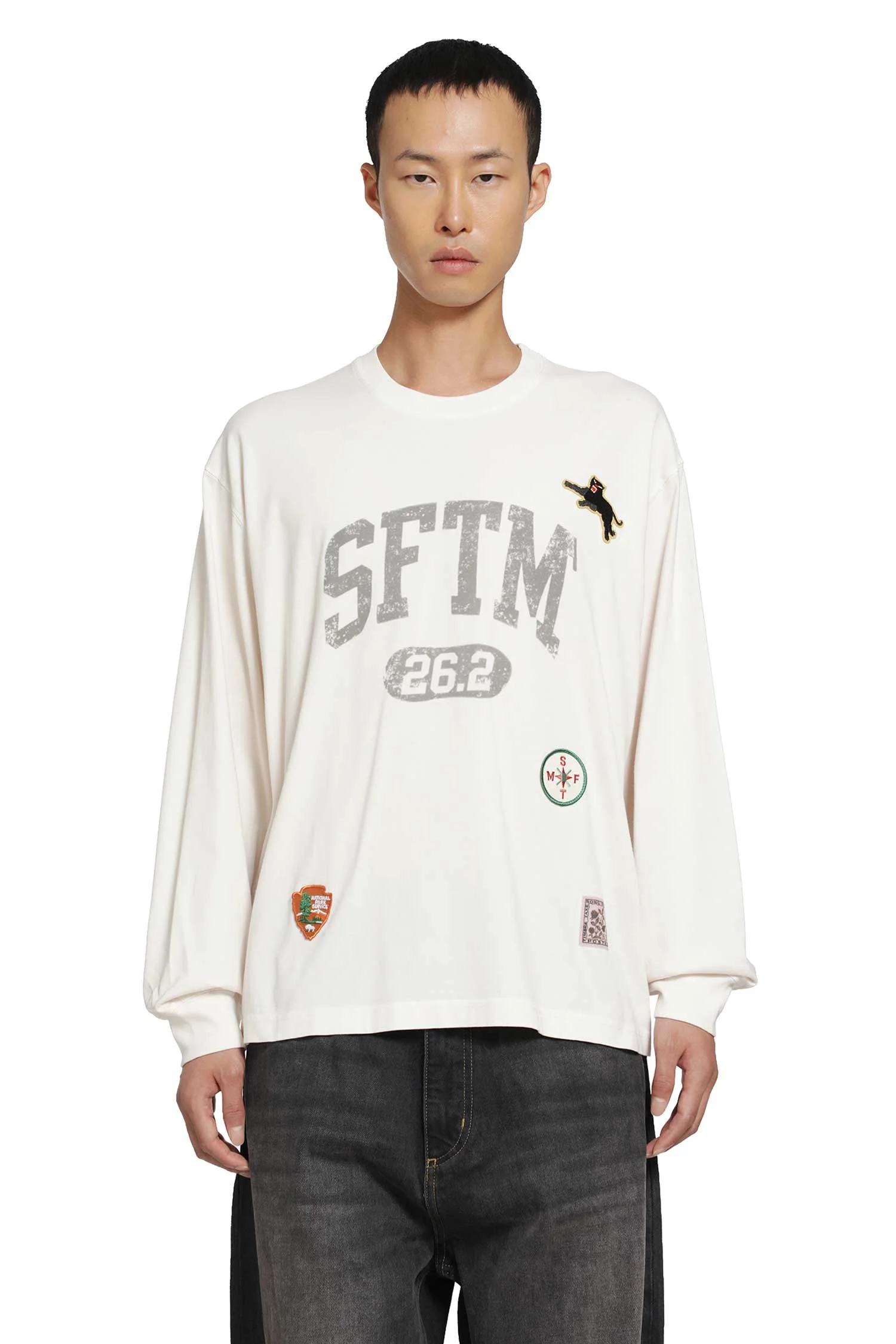 ''sftm 26.2'' Oversized Crewneck Pullover - 1