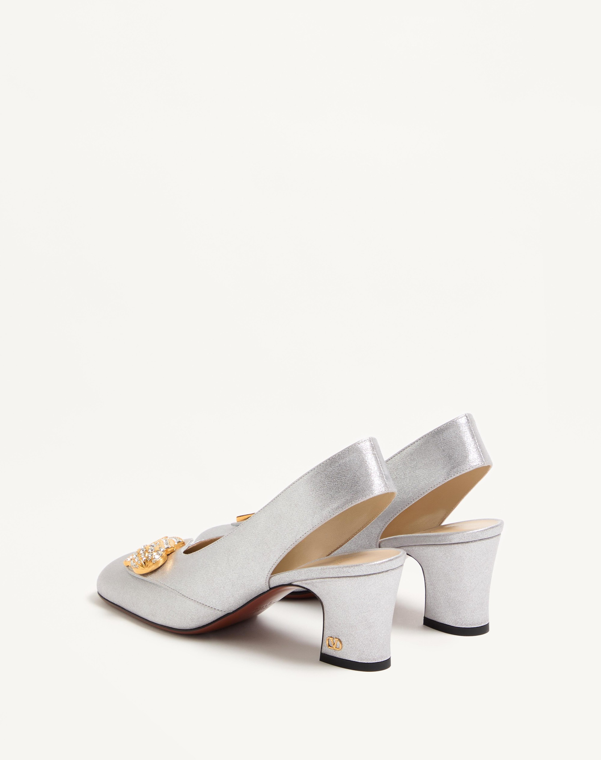 ADAMANTINE SLINGBACK PUMPS IN GLITTER FABRIC 60MM - 5