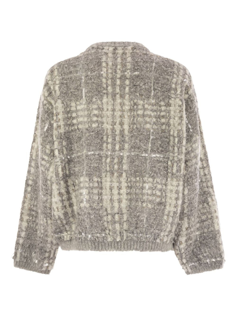 Brunello Cucinelli sequin-embellished chunky-knit sweater outlook