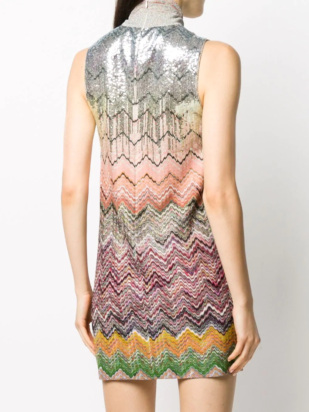 sequined zigzag cocktail dress - 4