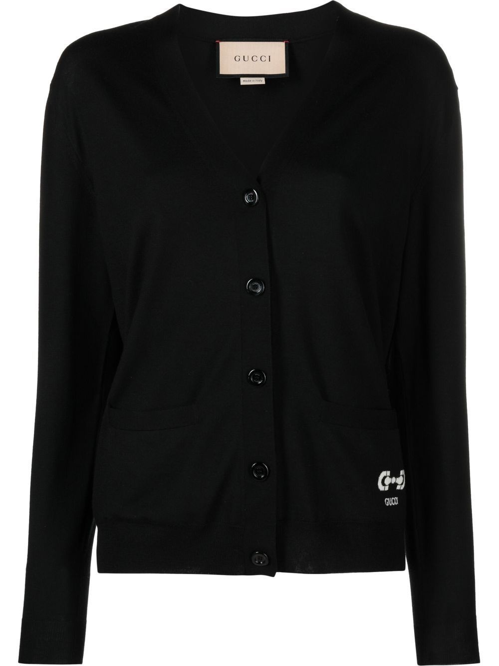 wool button-up cardigan - 1