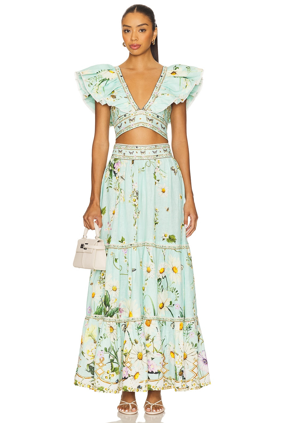 High Waisted Tiered Skirt - 5