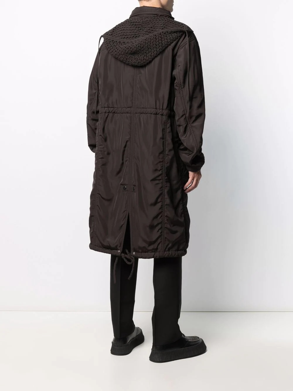 mid-length parka coat - 4